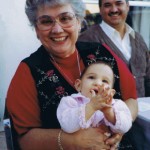 Aunt Beatrice with her grandson and cousin in background