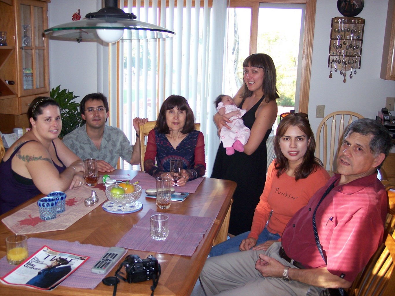 Left to Right, Corey & Brian, Betty, Shelly with little Zoey, Chely & Rudy