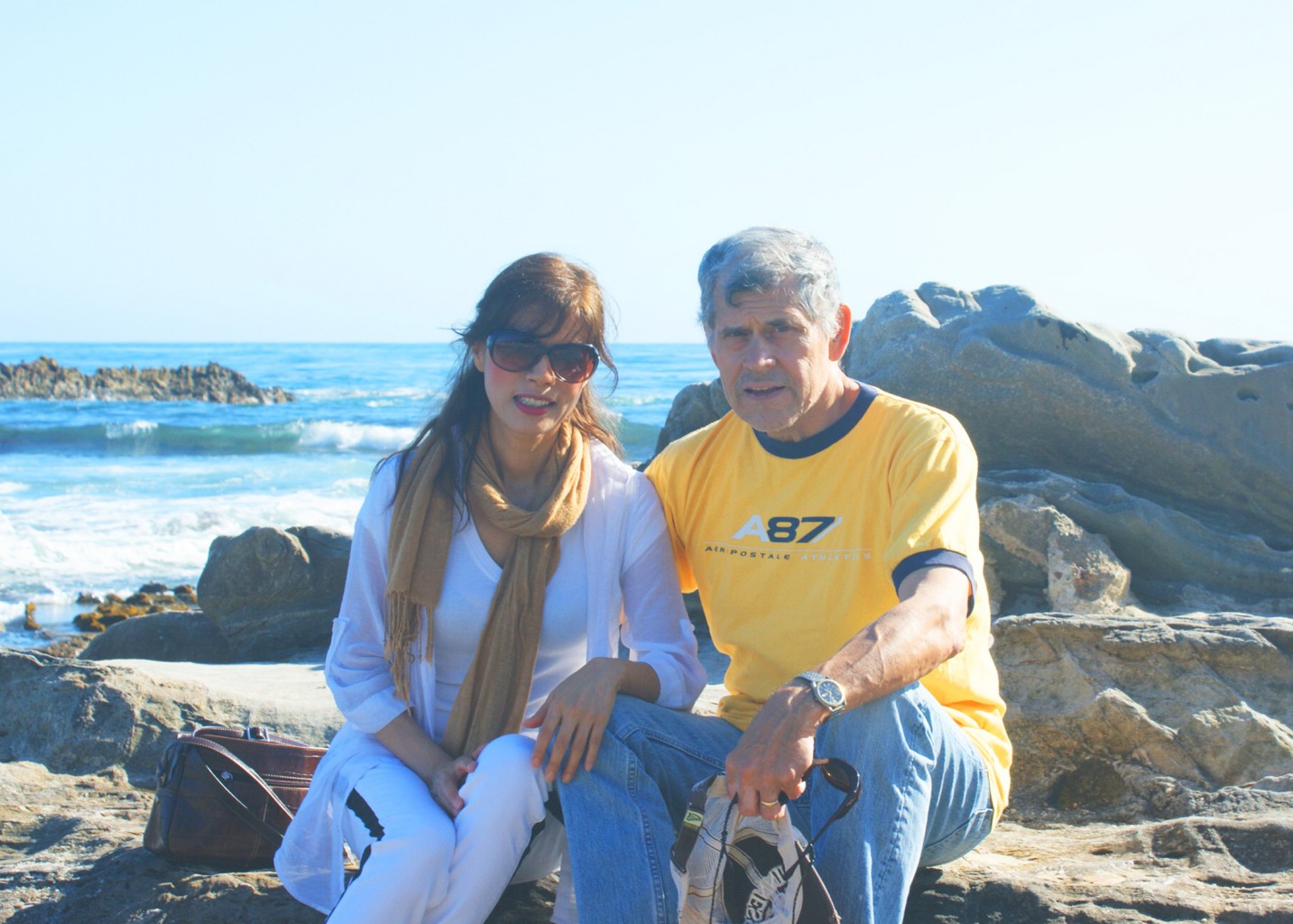 Rudy Villasenor with wife Araceli, San Diego, 2012