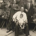 Top Left Mom's cousins Pepe and  Gildo,  her Stepdad middle Reyes-Saenz with Alberto Jr.  Villasenor, circa-1943